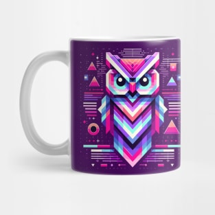 Neon Nocturne - Vaporwave Owl Mug